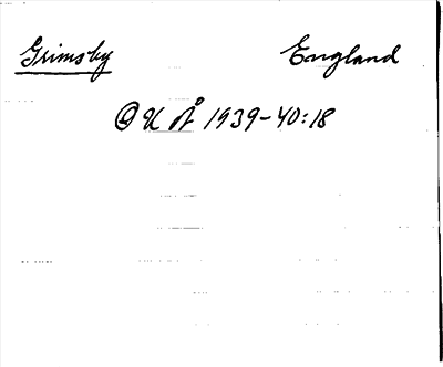 Bild på arkivkortet för arkivposten Grimsby