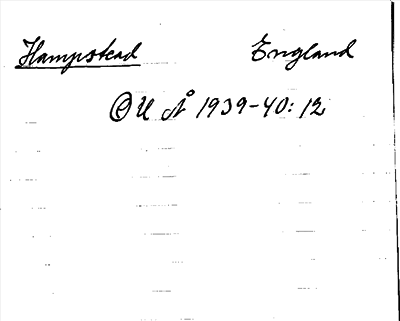 Bild på arkivkortet för arkivposten Hampstead