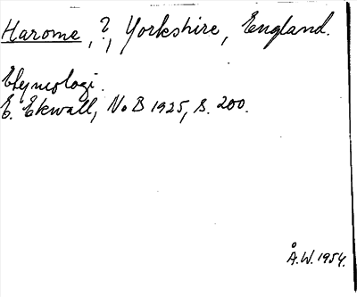 Bild på arkivkortet för arkivposten Harome
