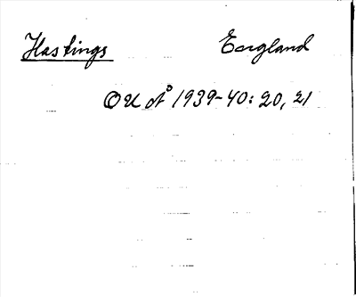 Bild på arkivkortet för arkivposten Hastings