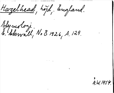 Bild på arkivkortet för arkivposten Hazelhead