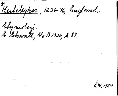 Bild på arkivkortet för arkivposten Herteleykes