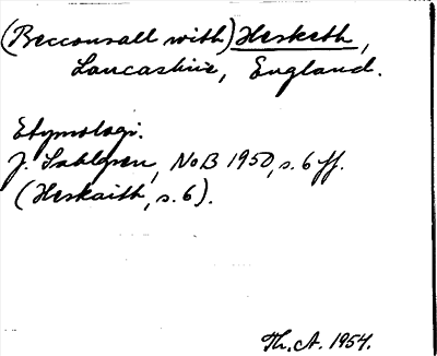 Bild på arkivkortet för arkivposten Hesketh