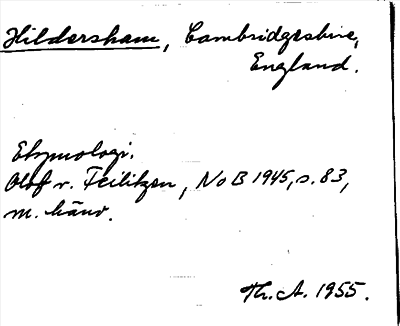Bild på arkivkortet för arkivposten Hildersham