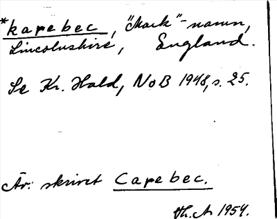 Bild på arkivkortet för arkivposten karebec