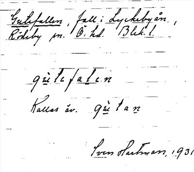 Bild på arkivkortet för arkivposten Gutefallen