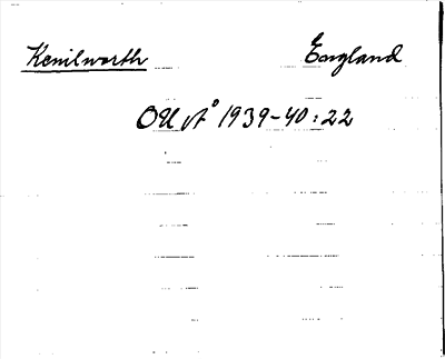 Bild på arkivkortet för arkivposten Kenilworth