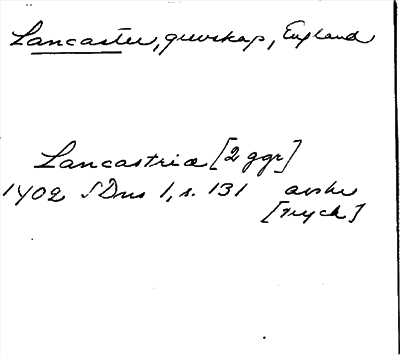 Bild på arkivkortet för arkivposten Lancaster