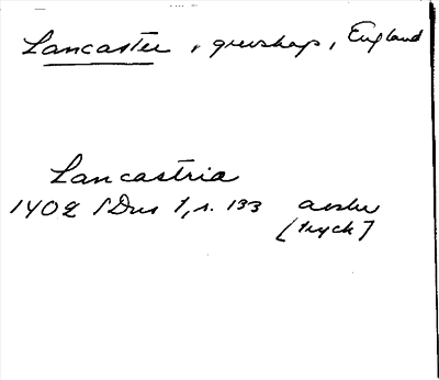 Bild på arkivkortet för arkivposten Lancaster