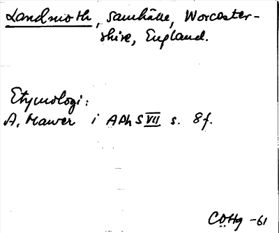 Bild på arkivkortet för arkivposten Landmoth