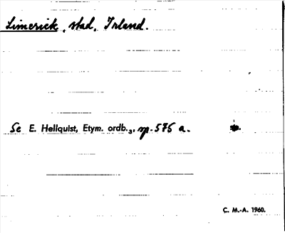 Bild på arkivkortet för arkivposten Limerick