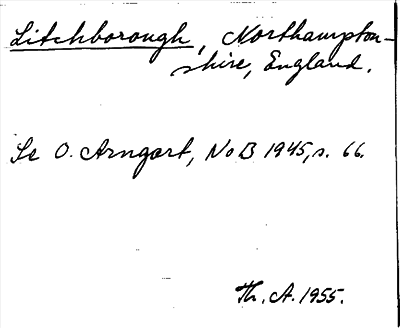 Bild på arkivkortet för arkivposten Litchborough