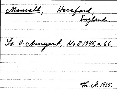 Bild på arkivkortet för arkivposten Mansell