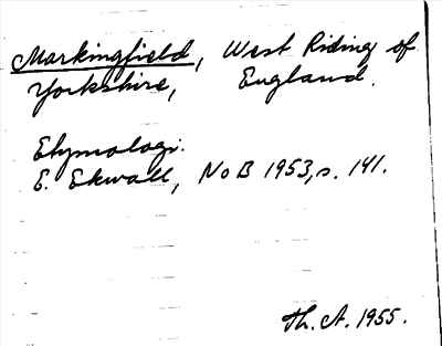 Bild på arkivkortet för arkivposten Markingfield