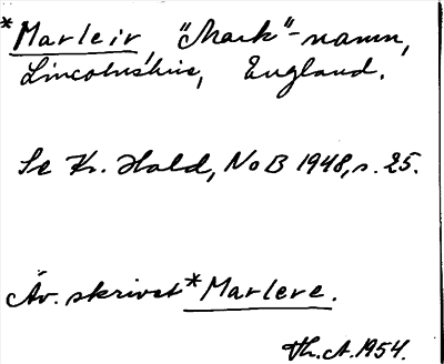 Bild på arkivkortet för arkivposten Marleir