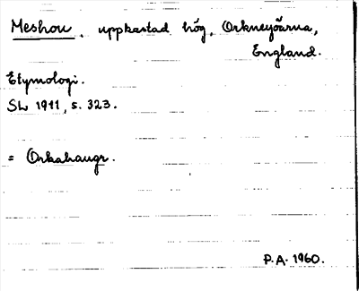 Bild på arkivkortet för arkivposten Meshou