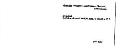 Bild på arkivkortet för arkivposten Middelbie