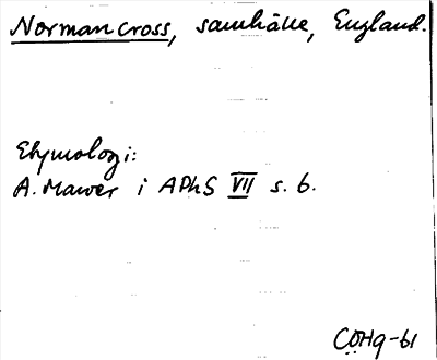 Bild på arkivkortet för arkivposten Normancross