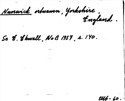 Bild på arkivkortet för arkivposten Nunwich