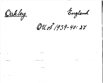 Bild på arkivkortet för arkivposten Oakley