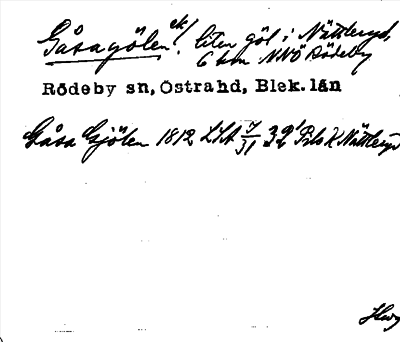 Bild på arkivkortet för arkivposten Gåsagölen