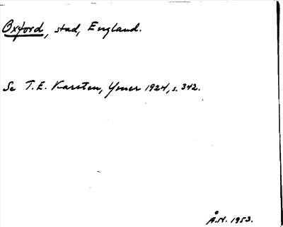 Bild på arkivkortet för arkivposten Oxford