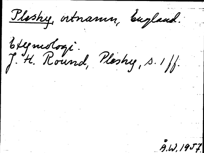 Bild på arkivkortet för arkivposten Pleshy