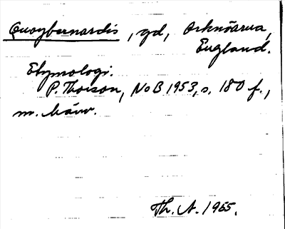 Bild på arkivkortet för arkivposten Quoybernardis