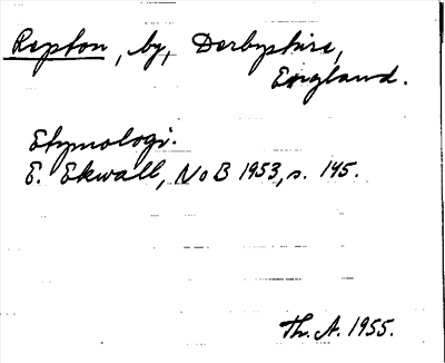 Bild på arkivkortet för arkivposten Repton