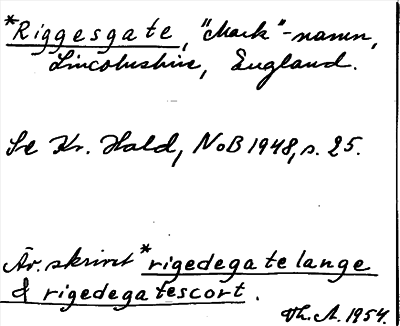 Bild på arkivkortet för arkivposten Riggesgate