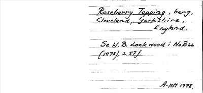Bild på arkivkortet för arkivposten Roseberry Topping