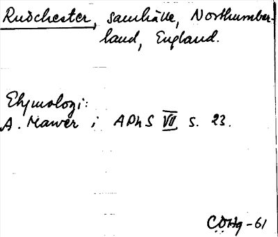 Bild på arkivkortet för arkivposten Rudchester