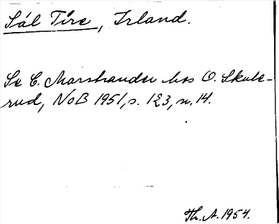 Bild på arkivkortet för arkivposten Sál Tíre