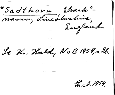 Bild på arkivkortet för arkivposten Sadthorn