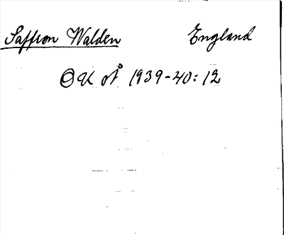 Bild på arkivkortet för arkivposten Saffron Walden