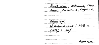 Bild på arkivkortet för arkivposten Salt scar