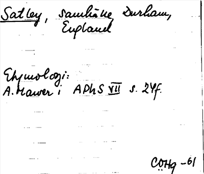 Bild på arkivkortet för arkivposten Satley