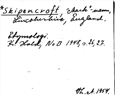 Bild på arkivkortet för arkivposten Skipencroft