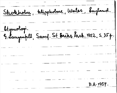 Bild på arkivkortet för arkivposten Skokholm