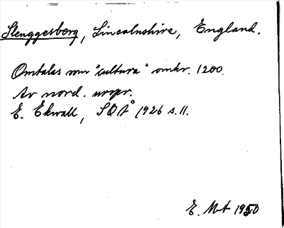 Bild på arkivkortet för arkivposten Slenggesberg