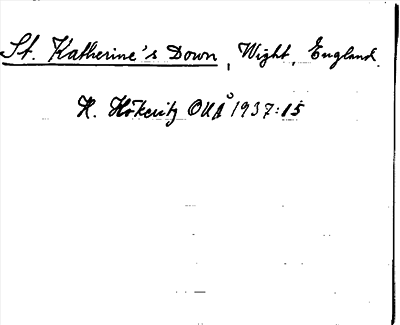 Bild på arkivkortet för arkivposten St.  Katherine´s Down