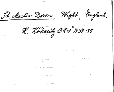 Bild på arkivkortet för arkivposten St.  Maritns Down