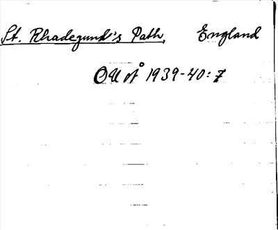 Bild på arkivkortet för arkivposten St.  Rhadegund´s Path