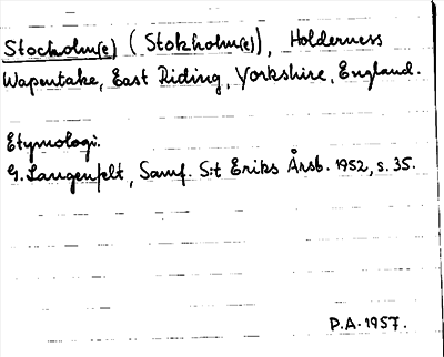 Bild på arkivkortet för arkivposten Stocholme