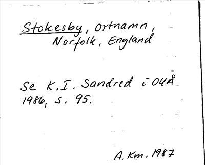 Bild på arkivkortet för arkivposten Stokesby
