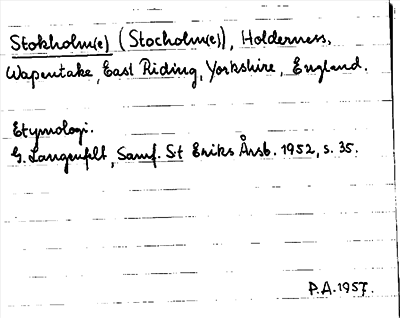 Bild på arkivkortet för arkivposten Stokholme