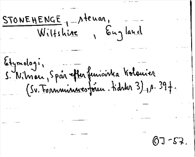 Bild på arkivkortet för arkivposten Stonehenge