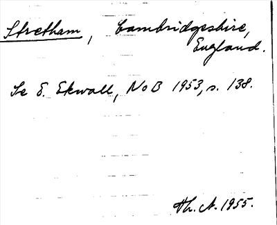 Bild på arkivkortet för arkivposten Stretham