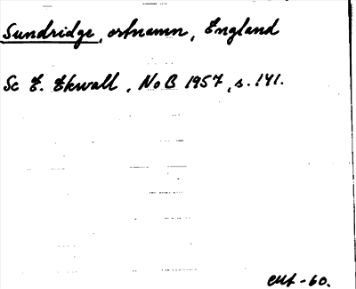 Bild på arkivkortet för arkivposten Sundridge