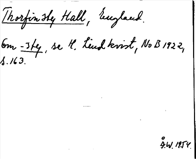 Bild på arkivkortet för arkivposten Thorfinsty Hall